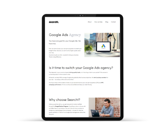 Searcht Google Ads Agency Copywriting